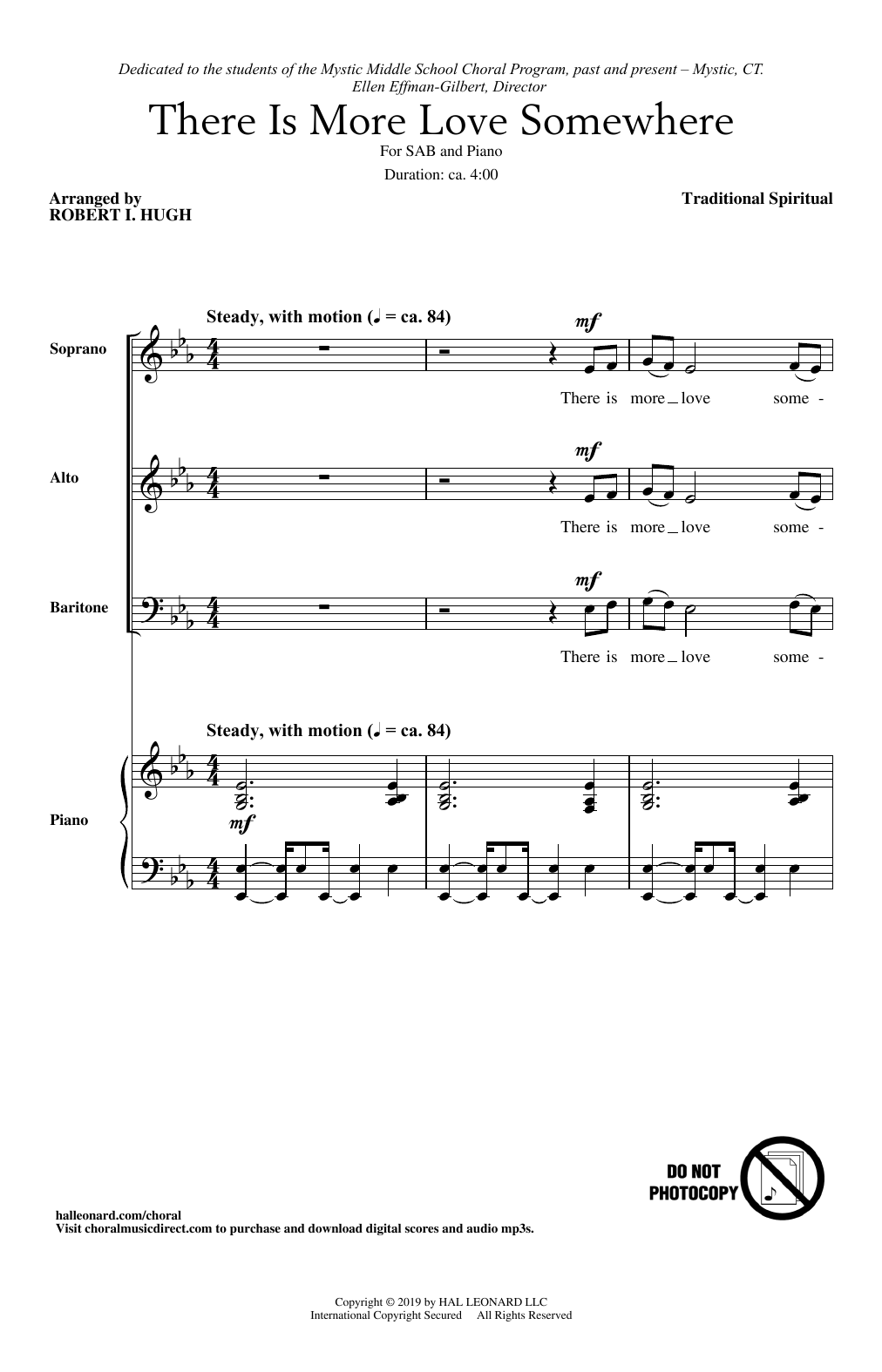 Traditional Spiritual There Is More Love Somewhere (arr. Robert I. Hugh) sheet music notes and chords arranged for SAB Choir