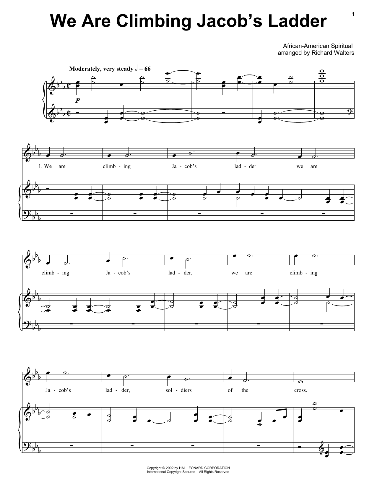 Traditional Spiritual We Are Climbing Jacob's Ladder sheet music notes and chords arranged for Easy Guitar Tab