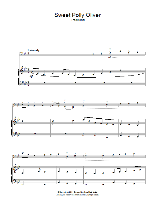 Traditional Sweet Polly Oliver sheet music notes and chords arranged for Violin Solo