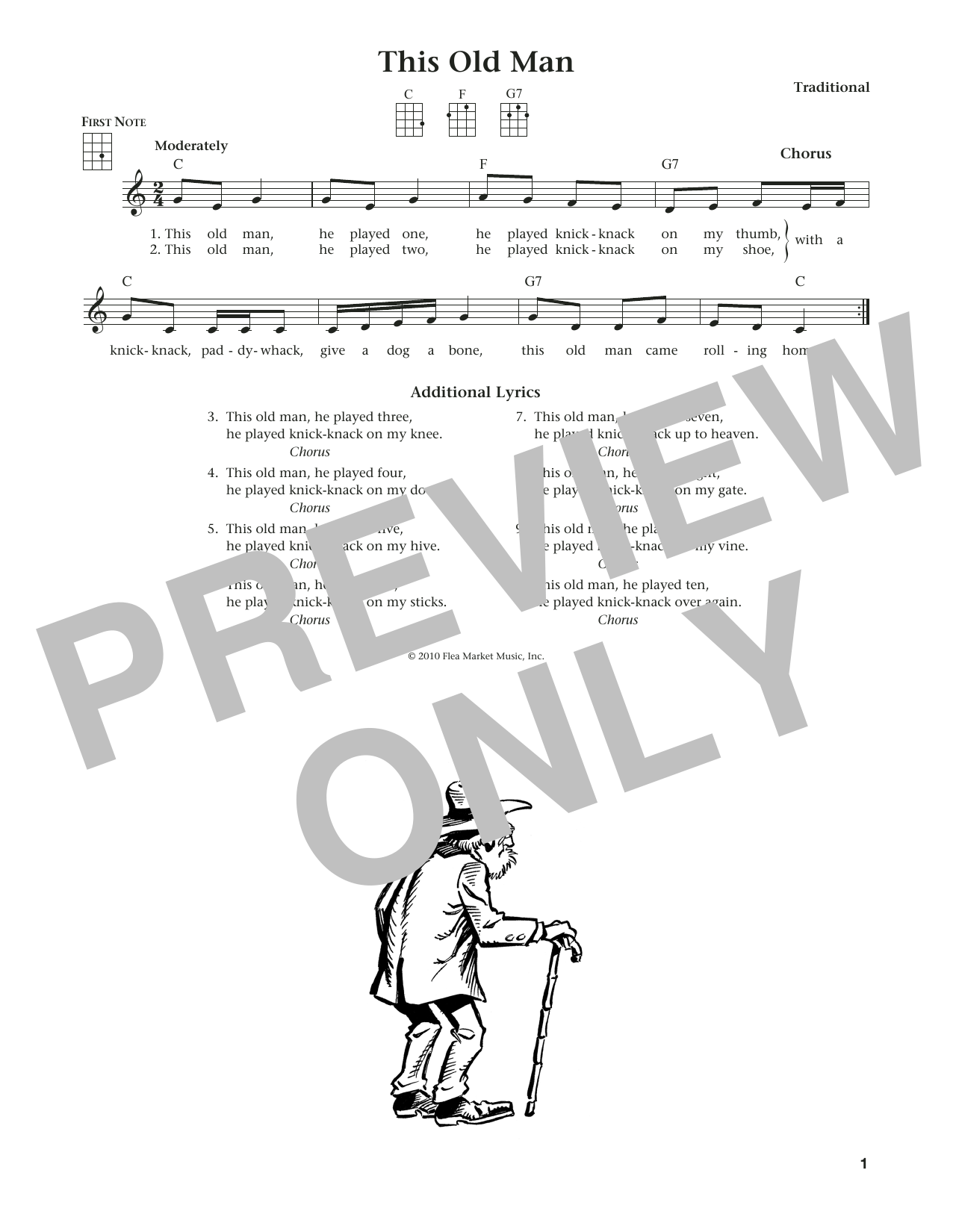 Traditional This Old Man (from The Daily Ukulele) (arr. Liz and Jim Beloff) sheet music notes and chords arranged for Ukulele
