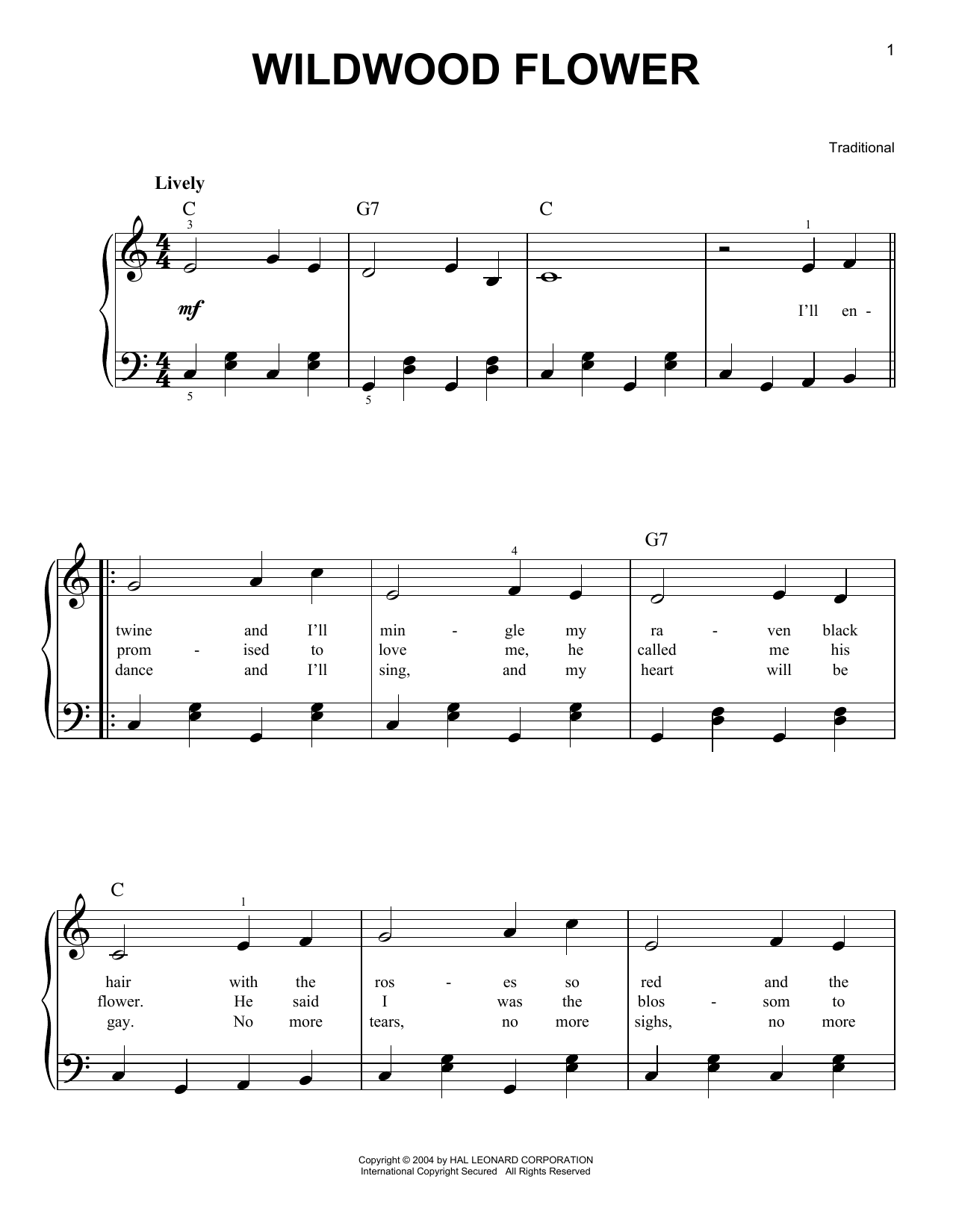 Traditional Wildwood Flower sheet music notes and chords arranged for Banjo Tab