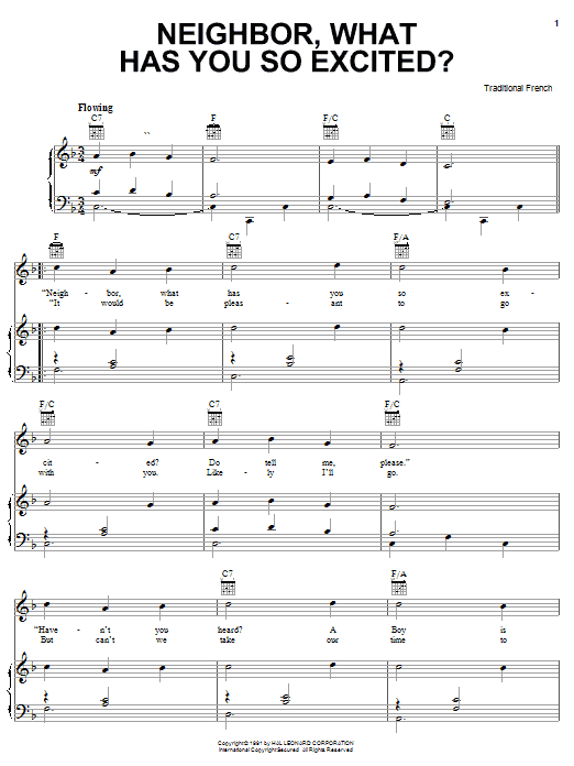 Traditional French Neighbor, What Has You So Excited? sheet music notes and chords arranged for Ukulele