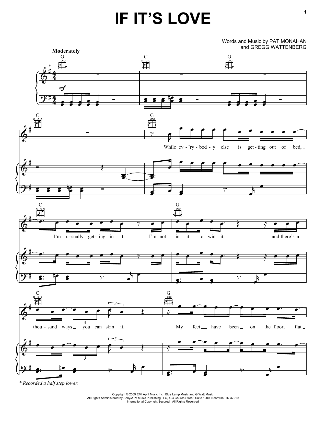 Train If It's Love sheet music notes and chords arranged for Piano, Vocal & Guitar Chords (Right-Hand Melody)
