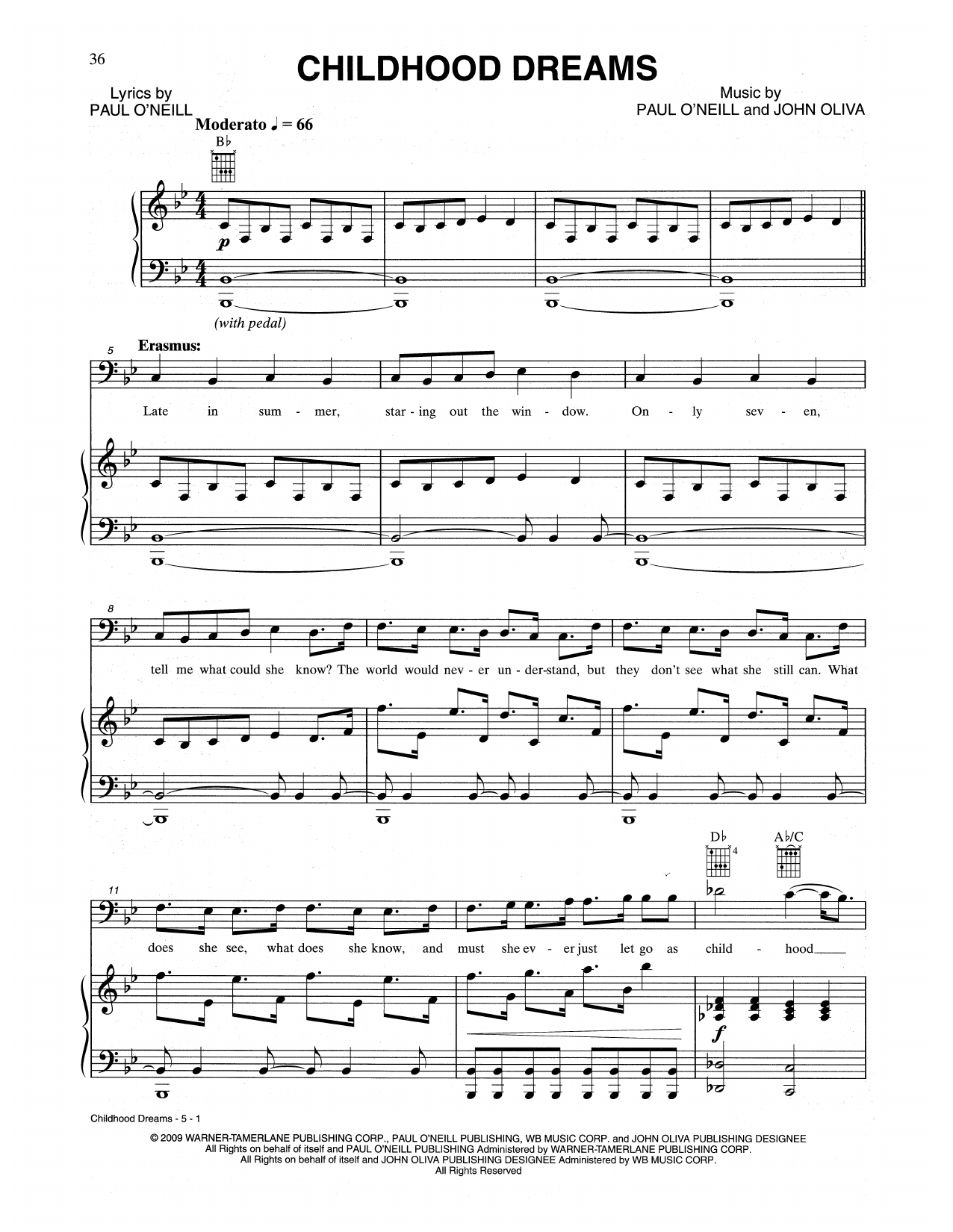 Trans-Siberian Orchestra Childhood Dreams sheet music notes and chords arranged for Piano, Vocal & Guitar Chords (Right-Hand Melody)