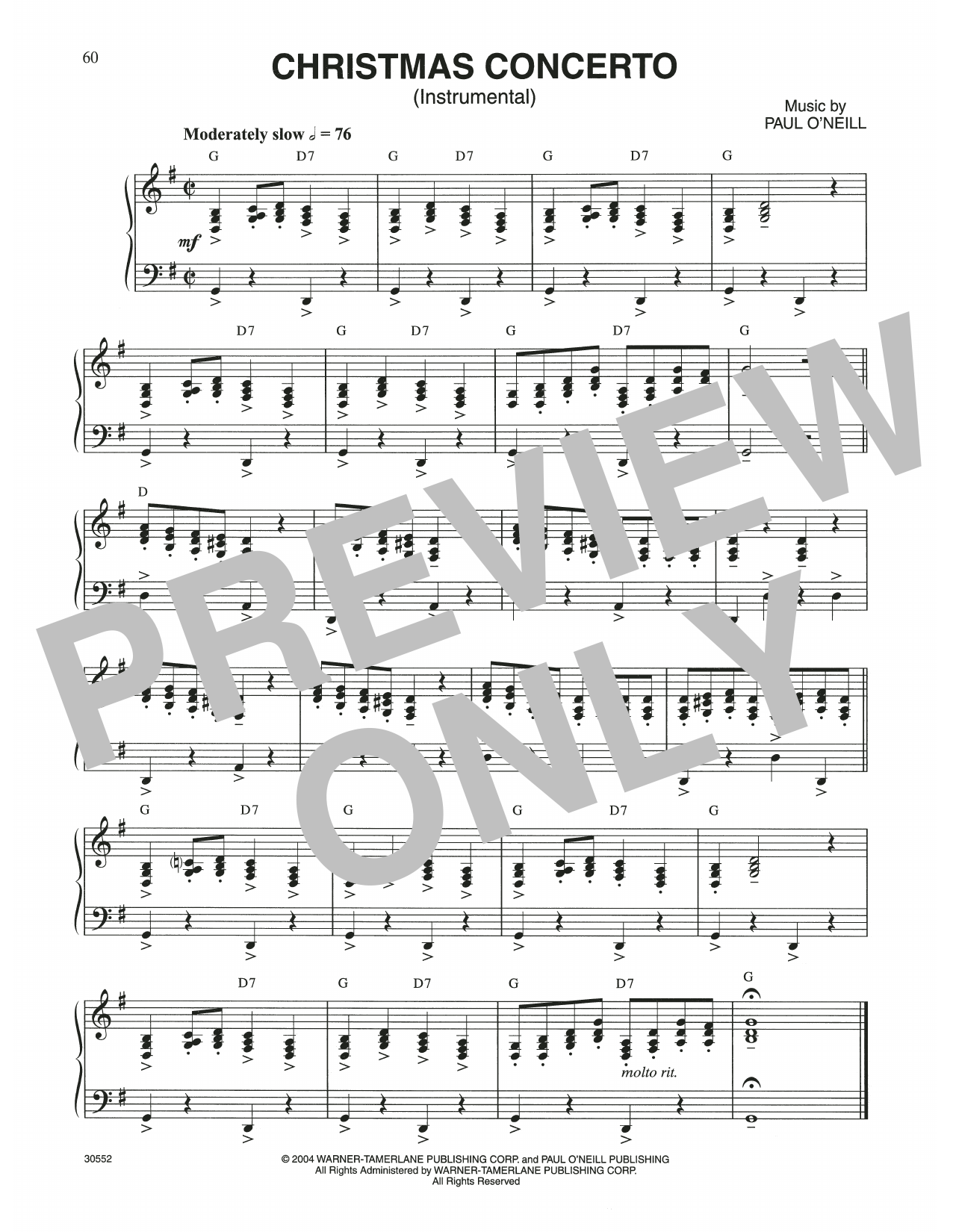 Trans-Siberian Orchestra Christmas Concerto sheet music notes and chords arranged for Piano Solo