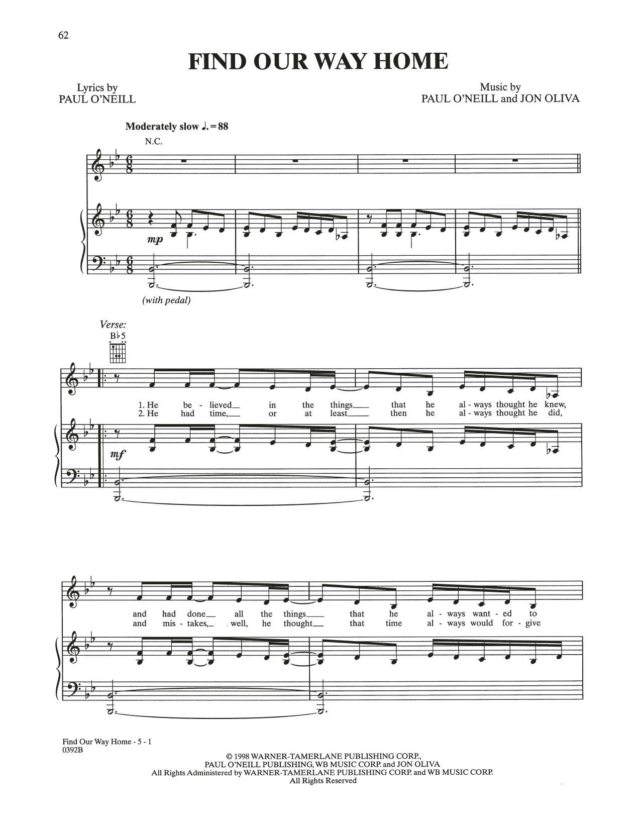 Trans-Siberian Orchestra Find Our Way Home sheet music notes and chords arranged for Piano, Vocal & Guitar Chords (Right-Hand Melody)