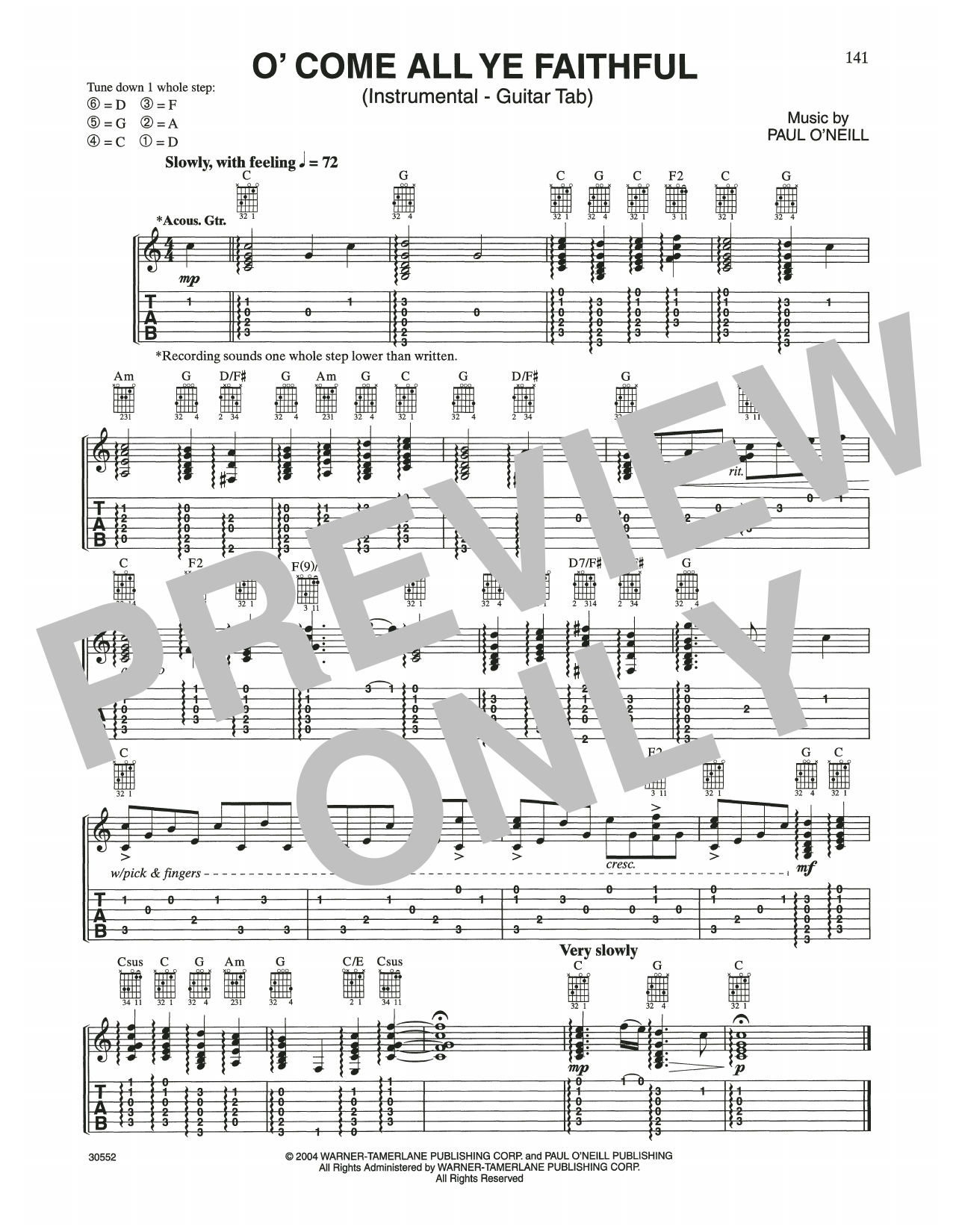 Trans-Siberian Orchestra O' Come All Ye Faithful sheet music notes and chords arranged for Piano Solo