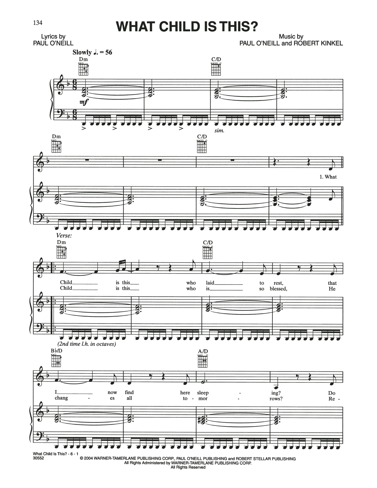 Trans-Siberian Orchestra What Child Is This? sheet music notes and chords arranged for Piano, Vocal & Guitar Chords (Right-Hand Melody)