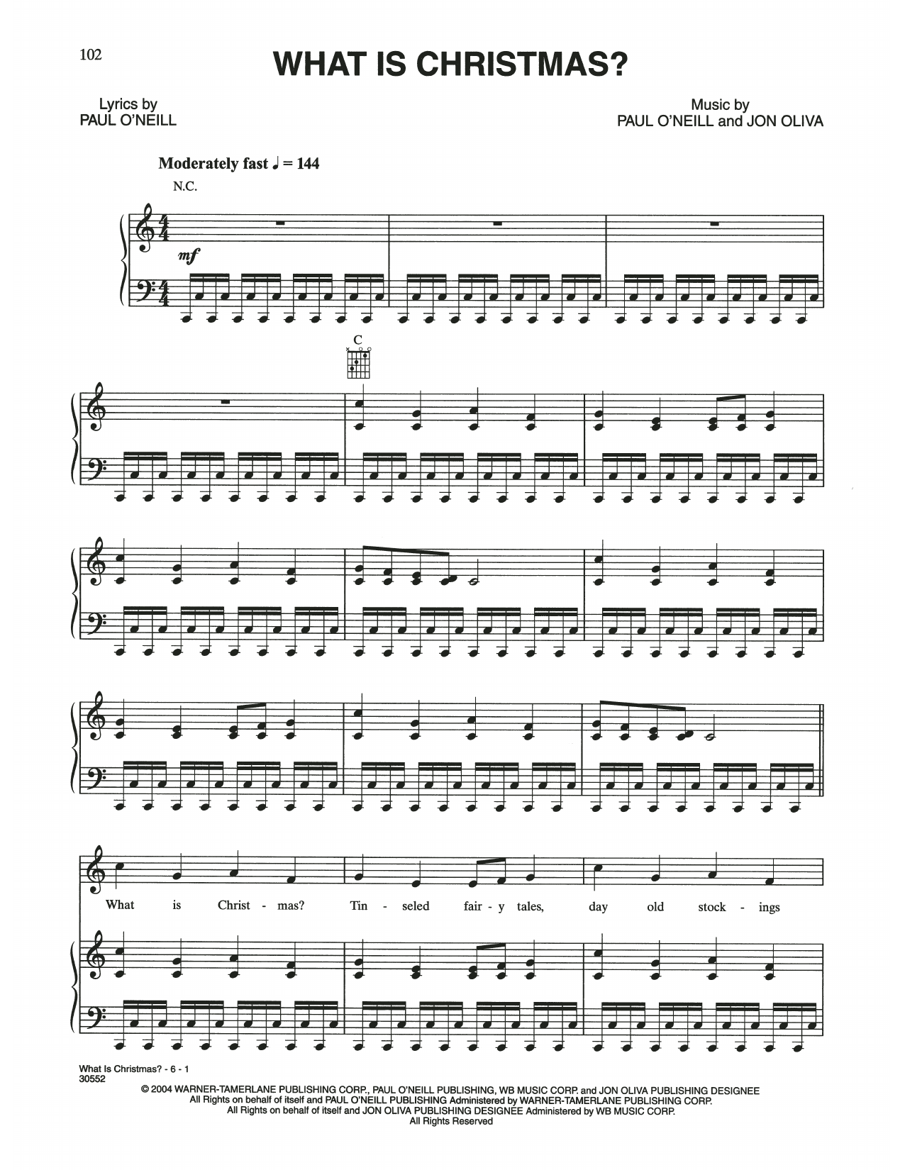 Trans-Siberian Orchestra What Is Christmas? sheet music notes and chords arranged for Piano, Vocal & Guitar Chords (Right-Hand Melody)