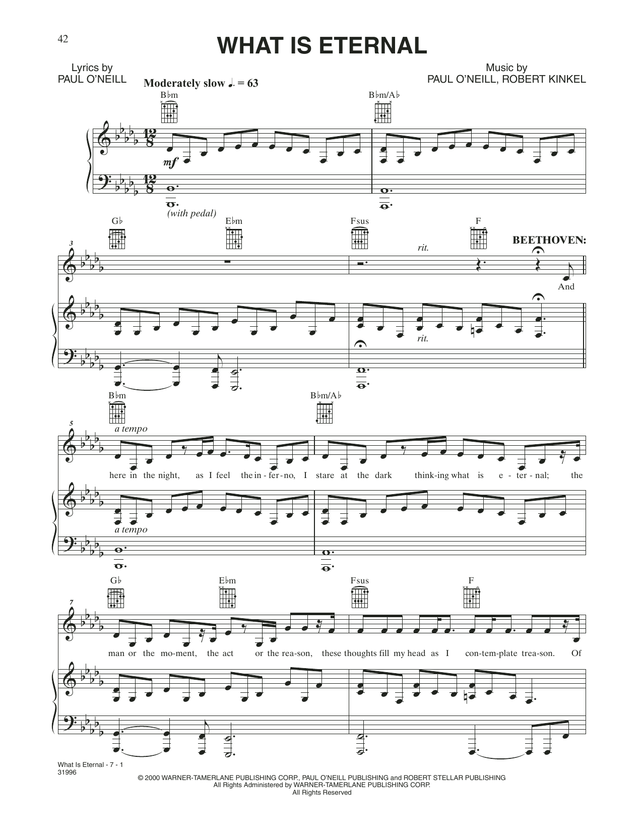 Trans-Siberian Orchestra What Is Eternal sheet music notes and chords arranged for Piano, Vocal & Guitar Chords (Right-Hand Melody)
