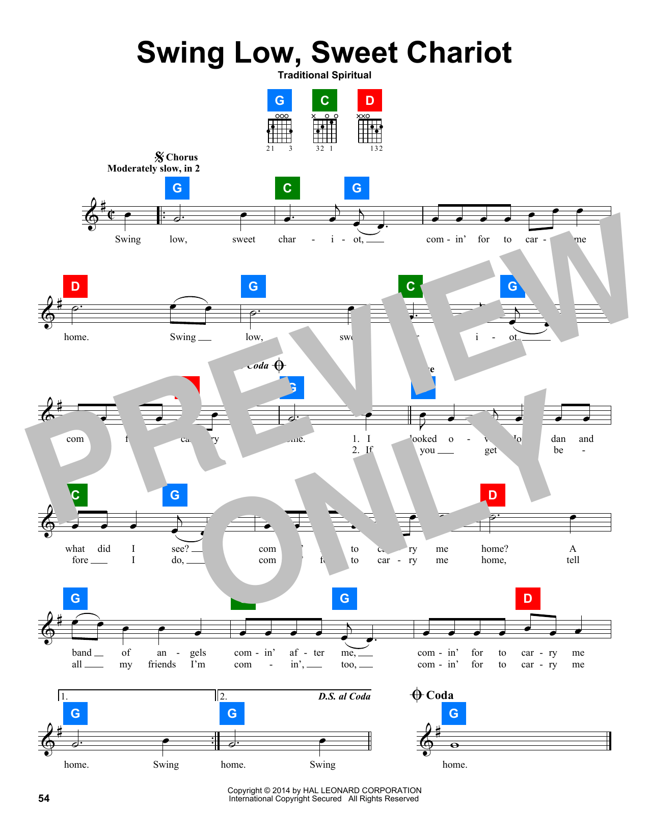 Travis Perry Swing Low, Sweet Chariot sheet music notes and chords arranged for ChordBuddy