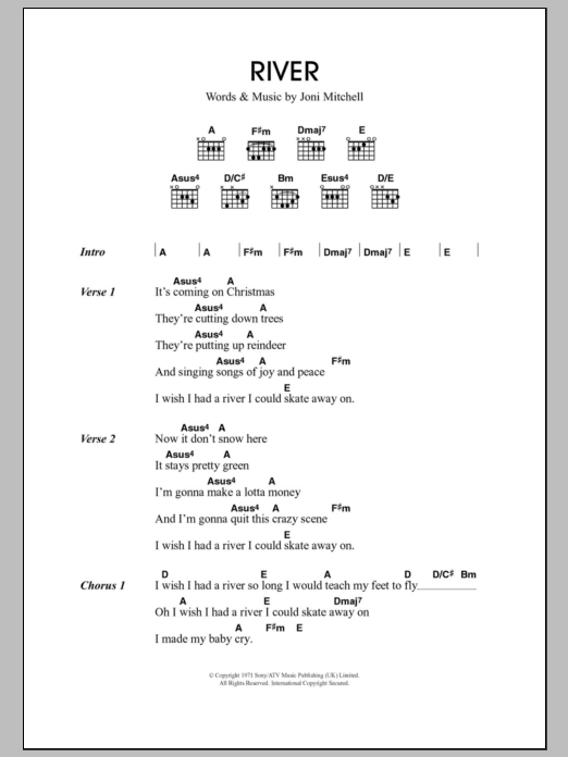 Travis River sheet music notes and chords arranged for Guitar Chords/Lyrics