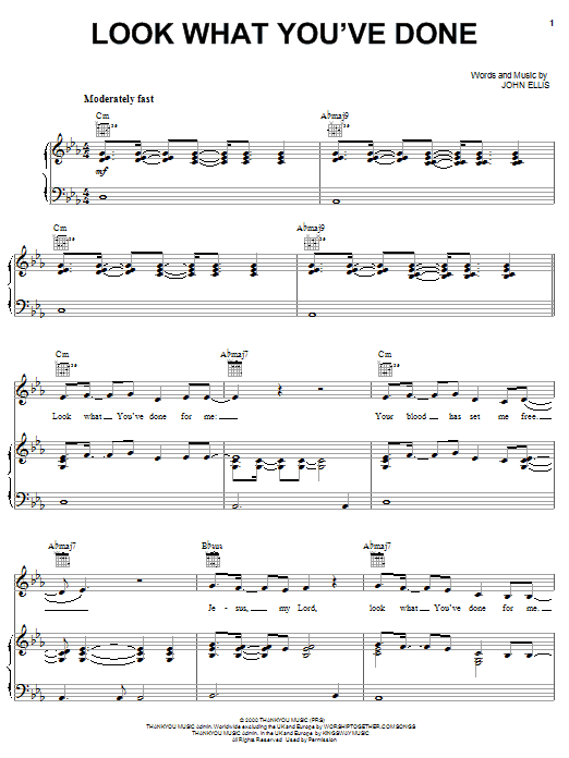 Tree63 Look What You've Done sheet music notes and chords arranged for Piano, Vocal & Guitar Chords (Right-Hand Melody)