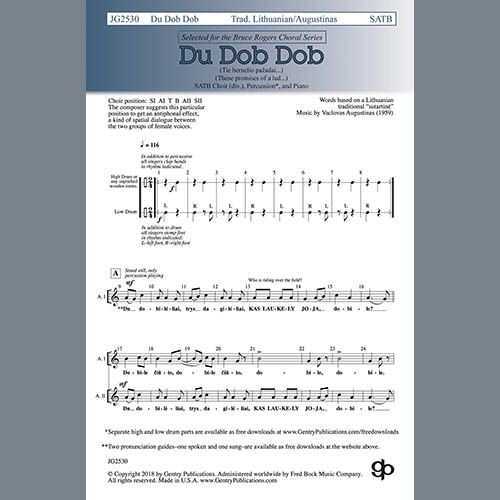 Easily Download Vaclovas Augustinas Printable PDF piano music notes, guitar tabs for  SATB Choir. Transpose or transcribe this score in no time - Learn how to play song progression.