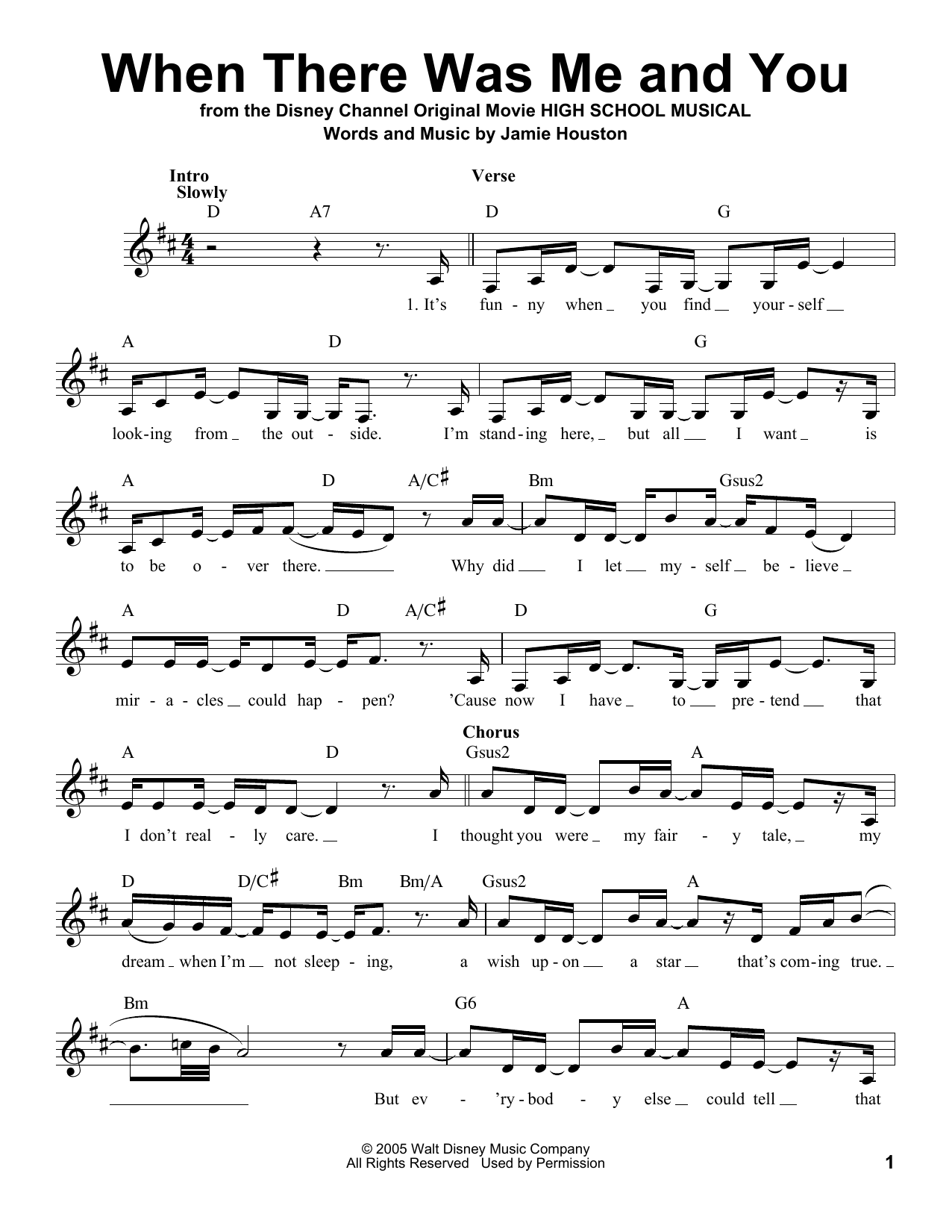 Vanessa Anne Hudgens When There Was Me And You sheet music notes and chords arranged for Pro Vocal