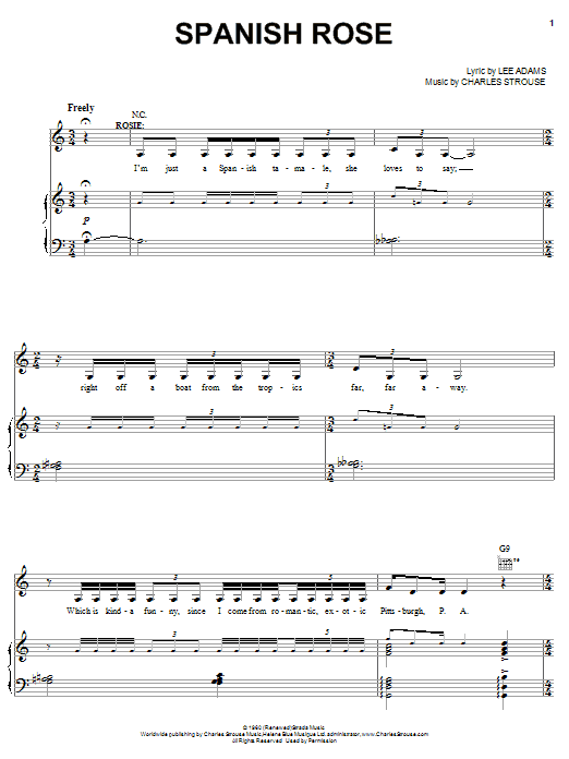 Vanessa Williams Spanish Rose sheet music notes and chords arranged for Piano, Vocal & Guitar Chords (Right-Hand Melody)