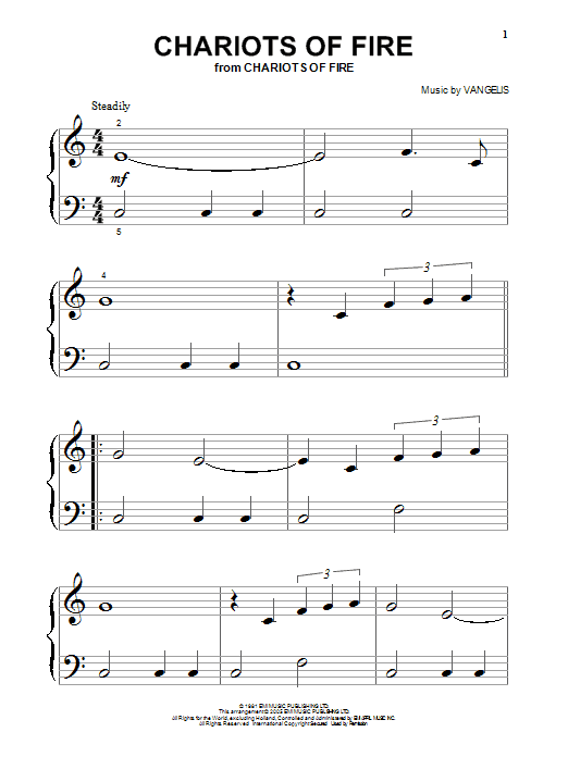 Vangelis Chariots Of Fire sheet music notes and chords arranged for Keyboard Transcription