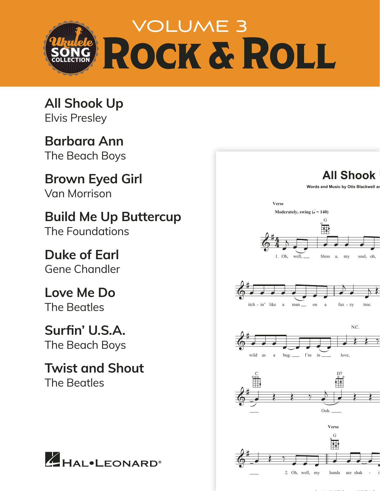 Various Ukulele Song Collection, Volume 3: Rock & Roll sheet music notes and chords arranged for Ukulele Collection
