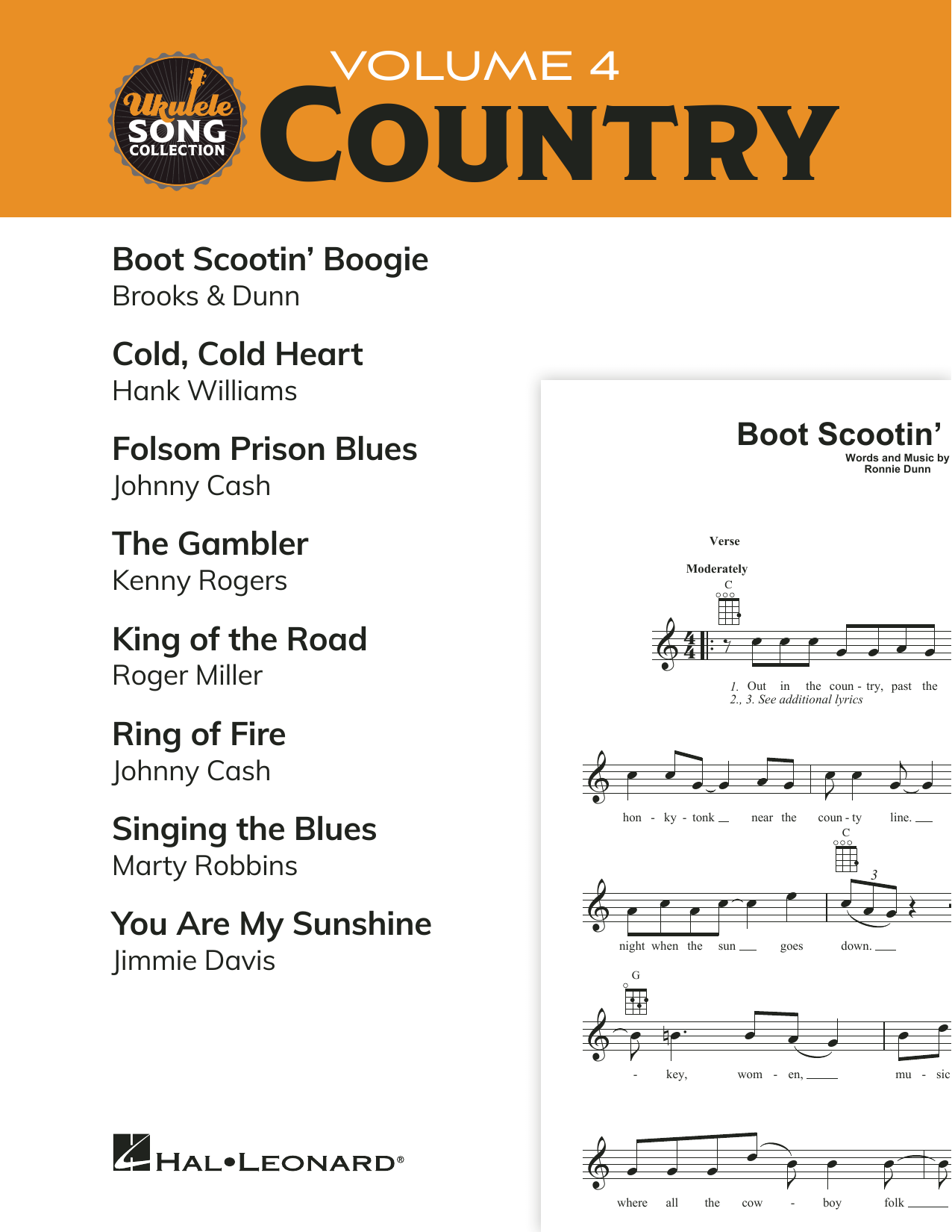 Various Ukulele Song Collection, Volume 4: Country sheet music notes and chords arranged for Ukulele Collection