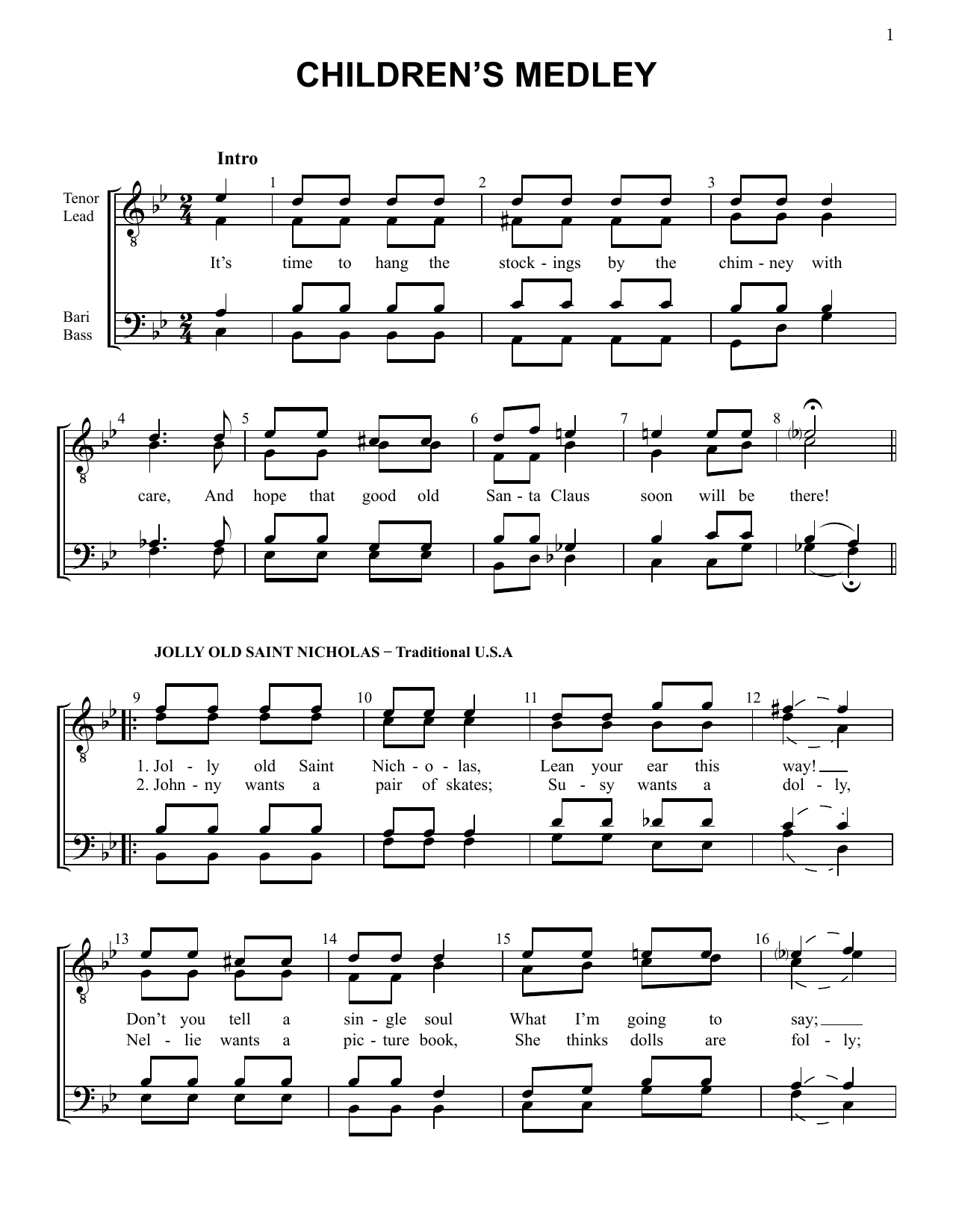 Various Yuletide Favorites (Volume I) sheet music notes and chords arranged for SATB Choir