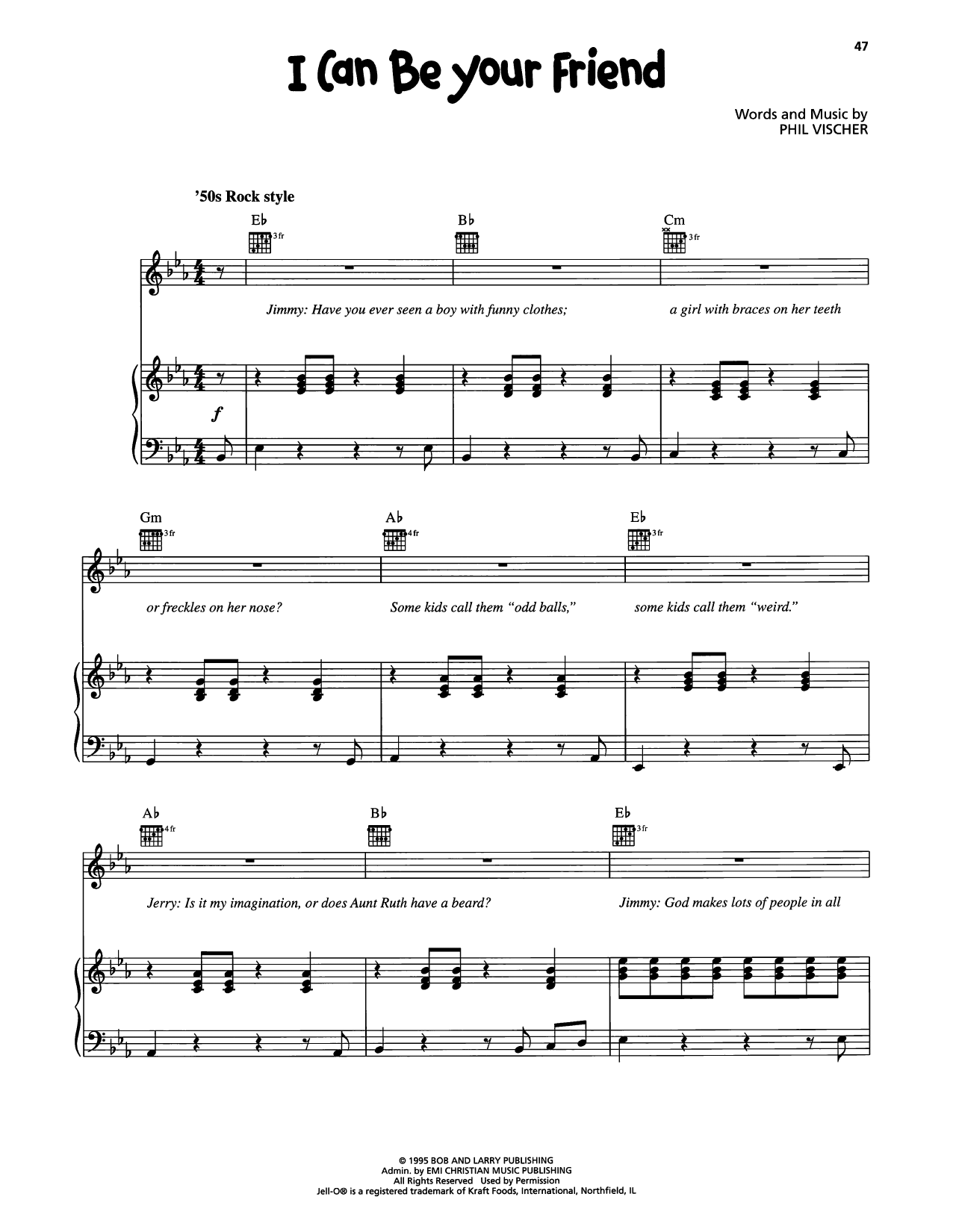 VeggieTales I Can Be Your Friend sheet music notes and chords arranged for Piano, Vocal & Guitar Chords (Right-Hand Melody)
