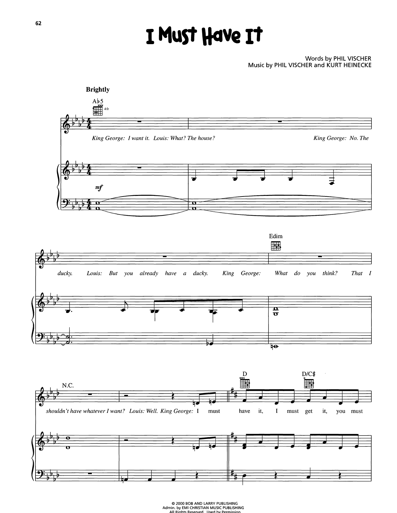 VeggieTales I Must Have It sheet music notes and chords arranged for Piano, Vocal & Guitar Chords (Right-Hand Melody)