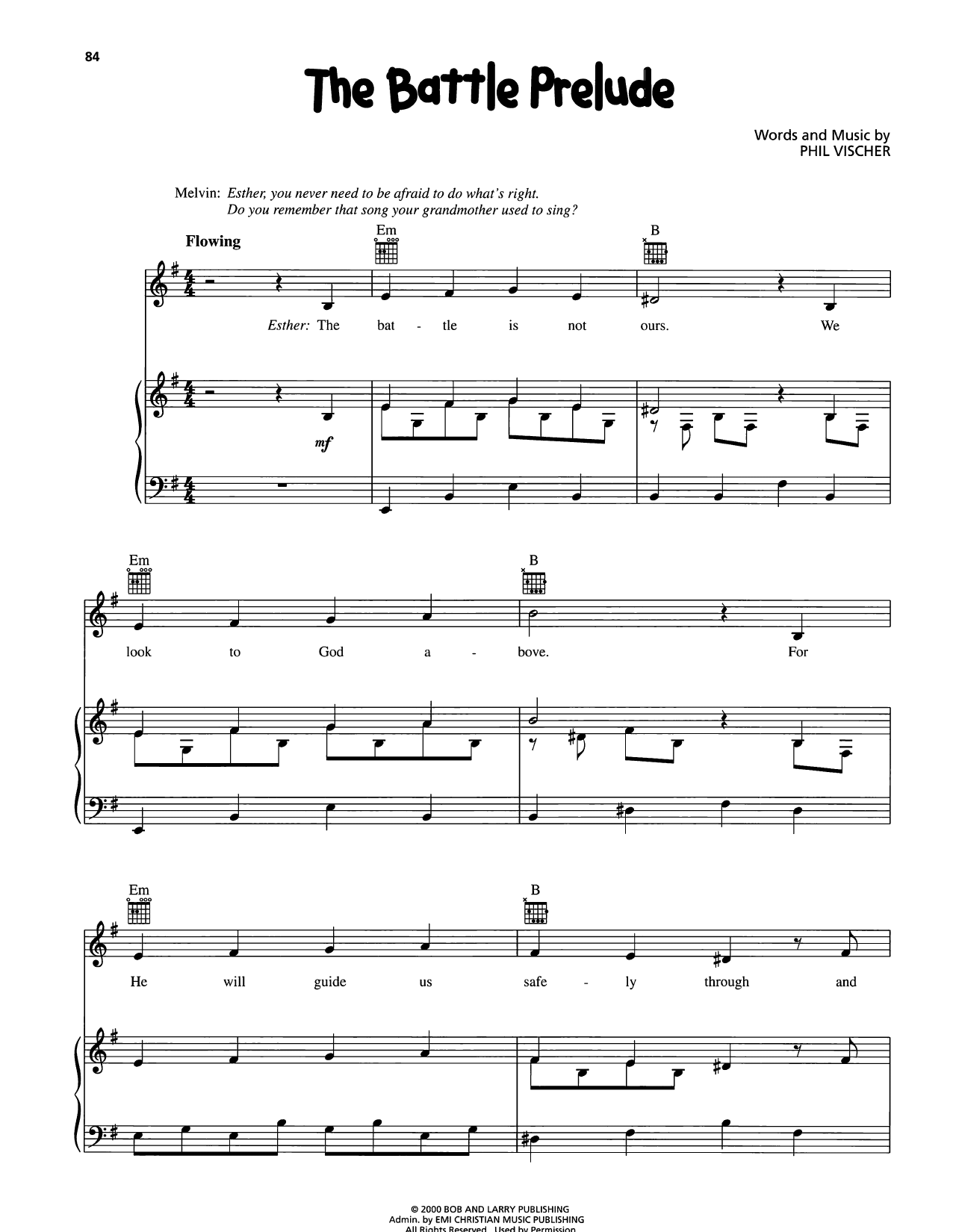 VeggieTales The Battle Prelude sheet music notes and chords arranged for Piano, Vocal & Guitar Chords (Right-Hand Melody)