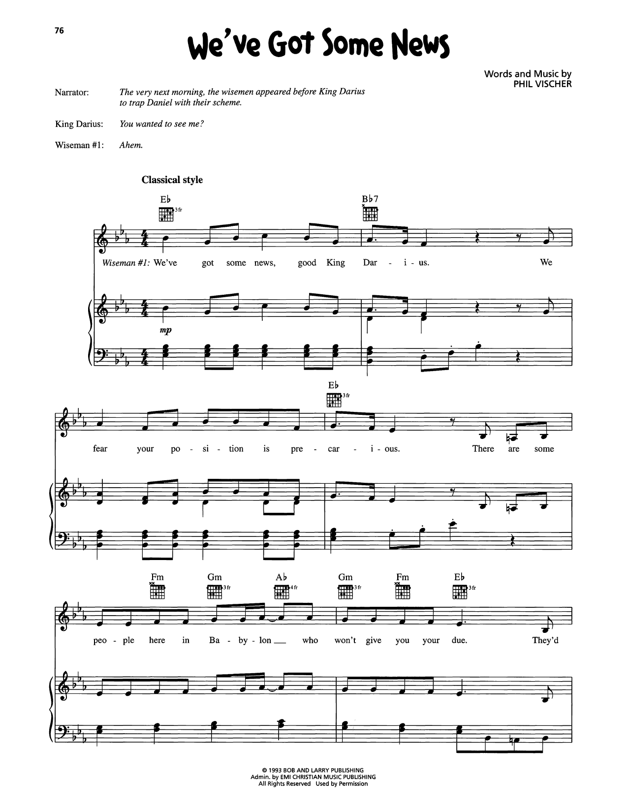 VeggieTales We've Got Some News sheet music notes and chords arranged for Piano, Vocal & Guitar Chords (Right-Hand Melody)