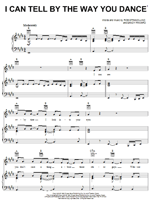 Vern Gosdin I Can Tell By The Way You Dance (How You're Gonna Love Me Tonight) sheet music notes and chords arranged for Piano, Vocal & Guitar Chords (Right-Hand Melody)