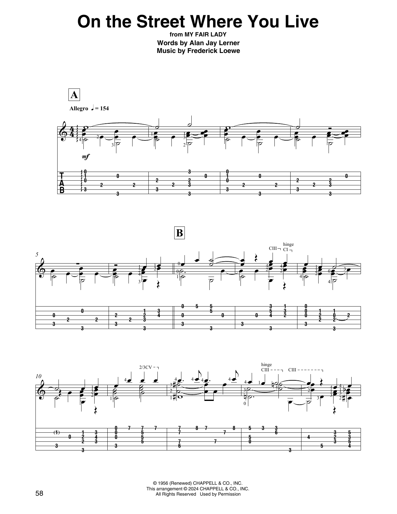 Vic Damone On The Street Where You Live (from My Fair Lady) (arr. David Jaggs) sheet music notes and chords arranged for Solo Guitar