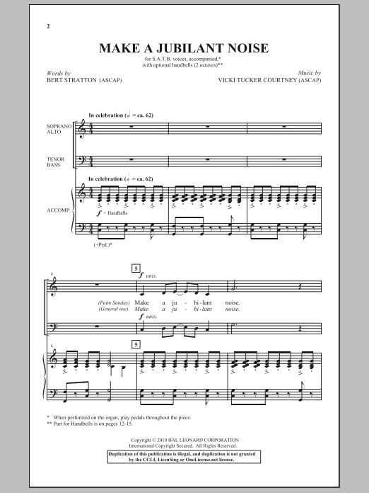 Vicki Tucker Courtney Make A Jubilant Noise sheet music notes and chords arranged for SATB Choir