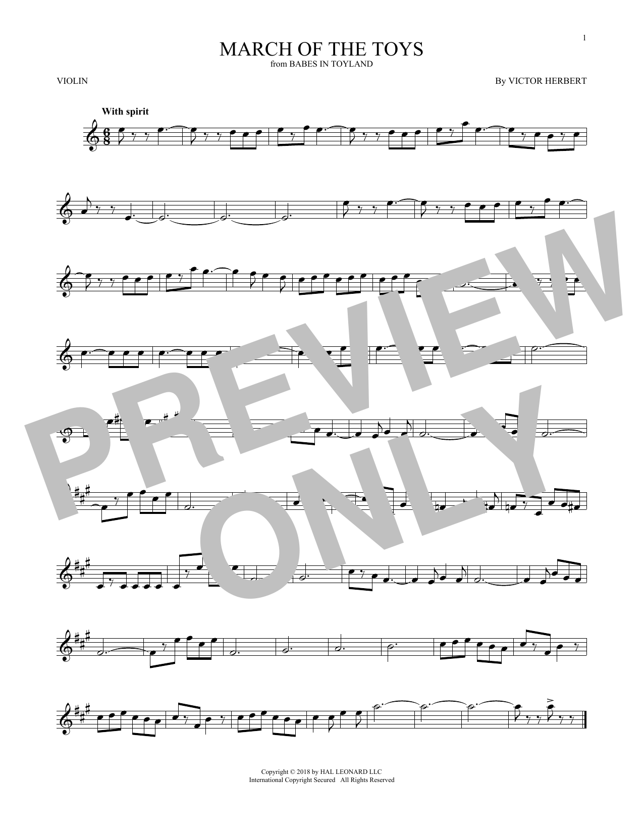 Victor Herbert March Of The Toys (from Babes In Toyland) sheet music notes and chords arranged for Tenor Sax Solo