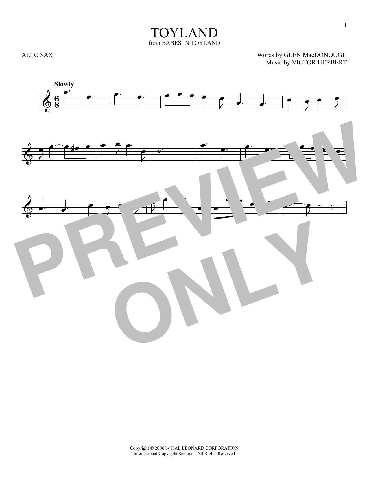 Victor Herbert Toyland sheet music notes and chords arranged for Ukulele
