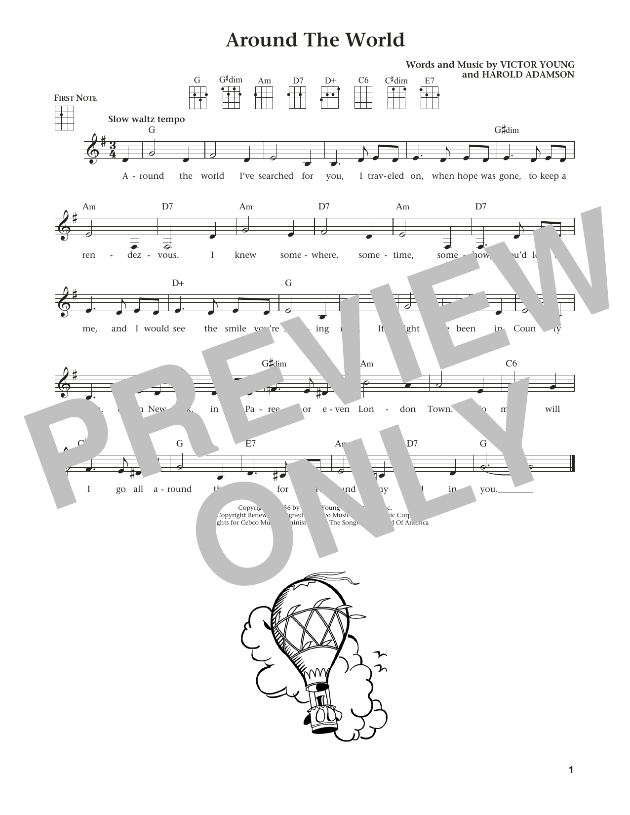 Victor Young Around The World (from The Daily Ukulele) (arr. Liz and Jim Beloff) sheet music notes and chords arranged for Ukulele
