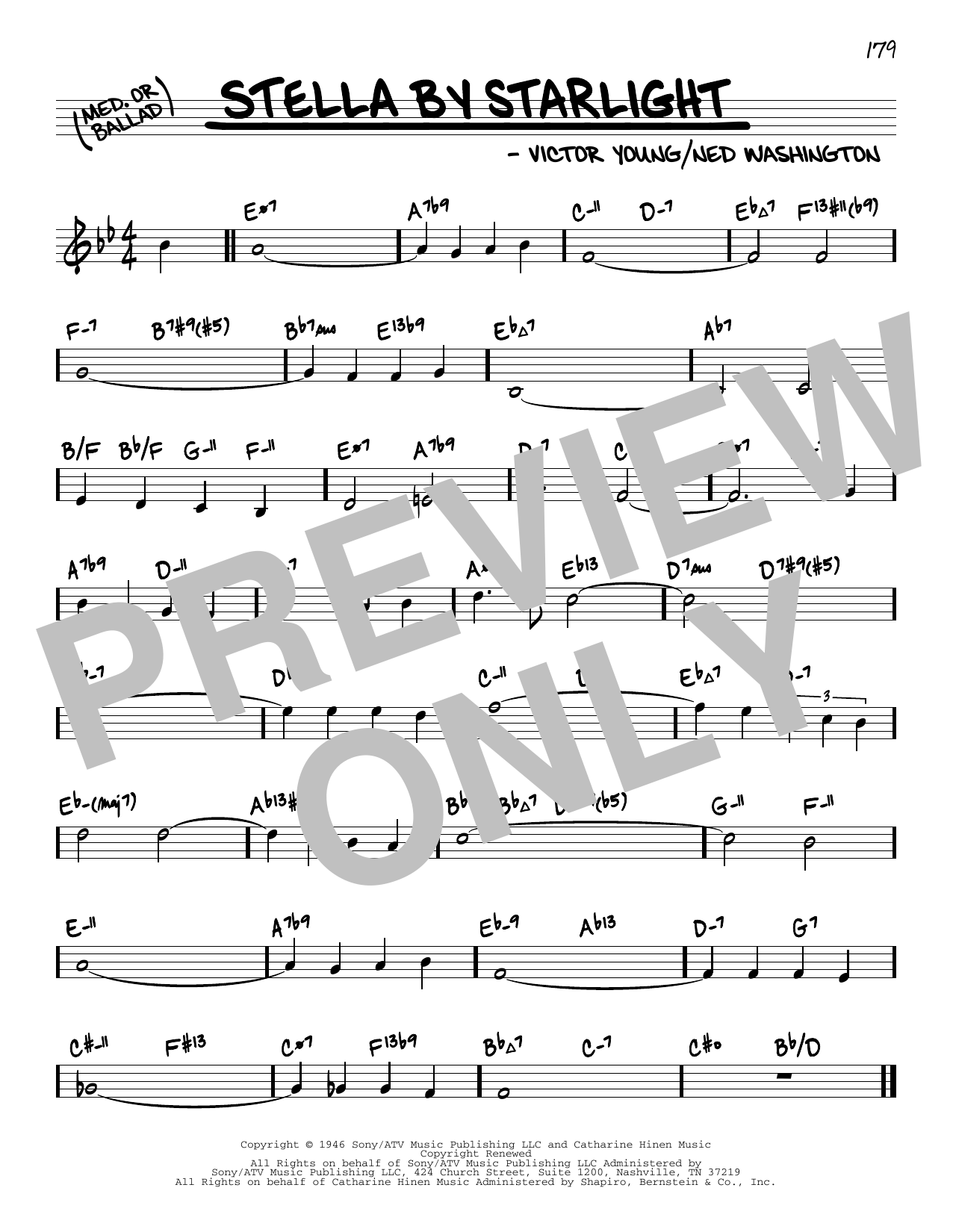 Victor Young Stella By Starlight (arr. David Hazeltine) sheet music notes and chords arranged for Real Book – Enhanced Chords