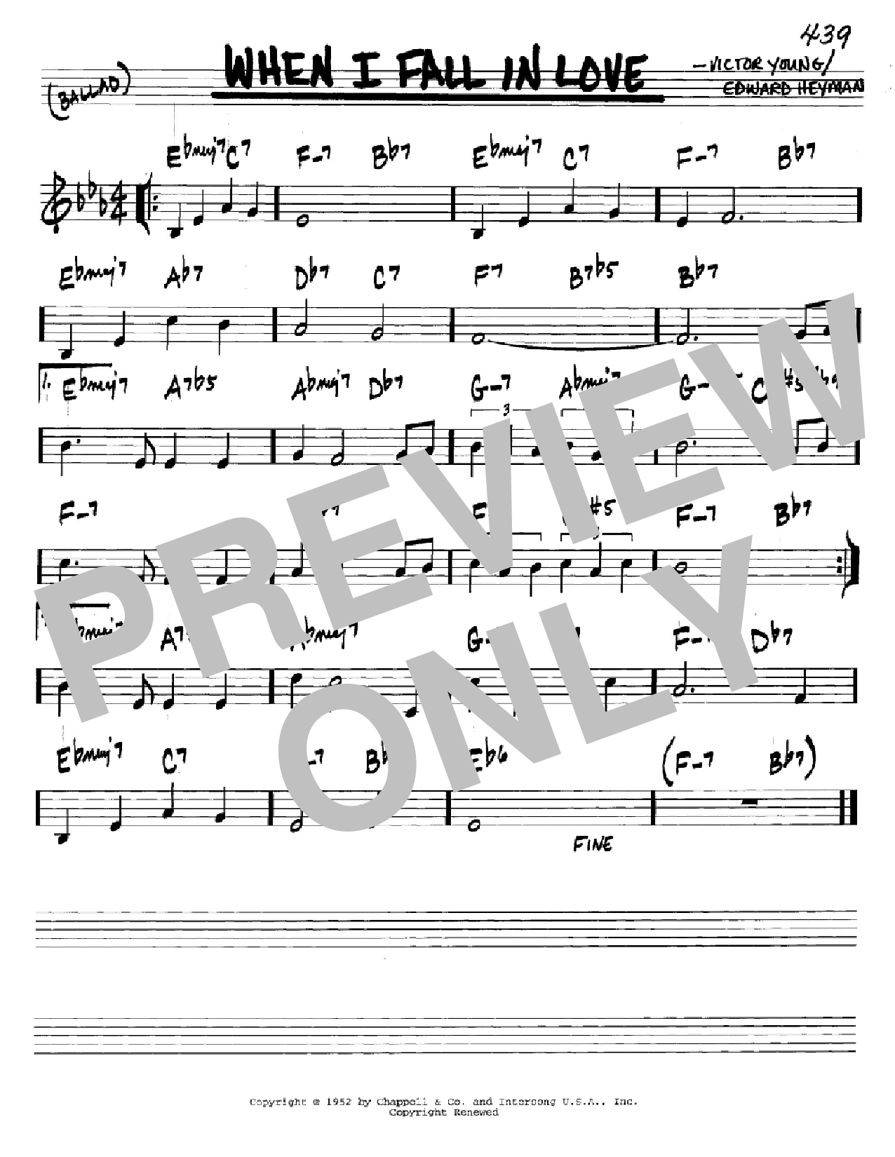 Victor Young When I Fall In Love sheet music notes and chords arranged for Ukulele
