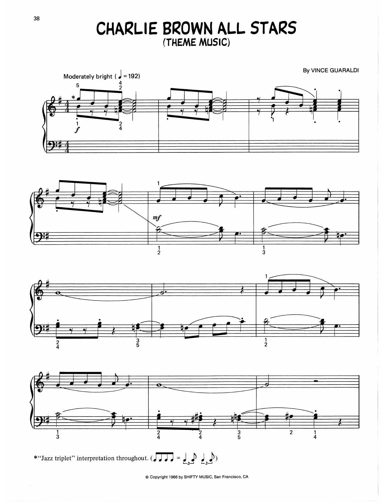 Vince Guaraldi Charlie Brown All Stars (arr. Lee Evans) sheet music notes and chords arranged for Piano Solo