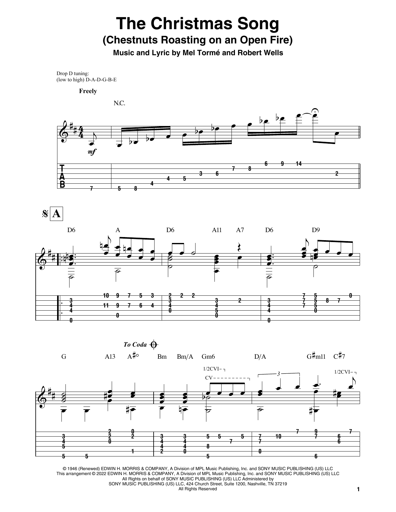 Vince Guaraldi The Christmas Song (from A Charlie Brown Christmas) sheet music notes and chords arranged for Solo Guitar