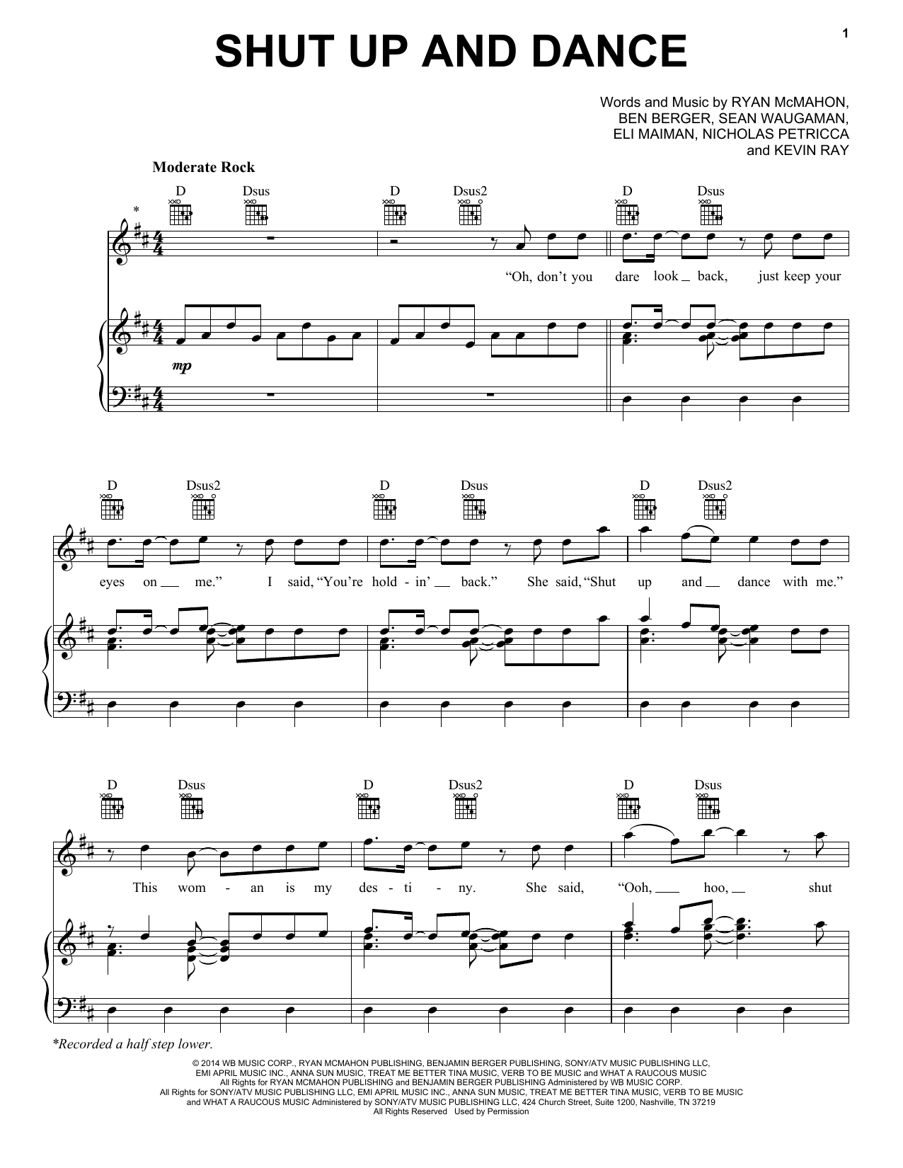 Walk The Moon Shut Up And Dance sheet music notes and chords arranged for Super Easy Piano
