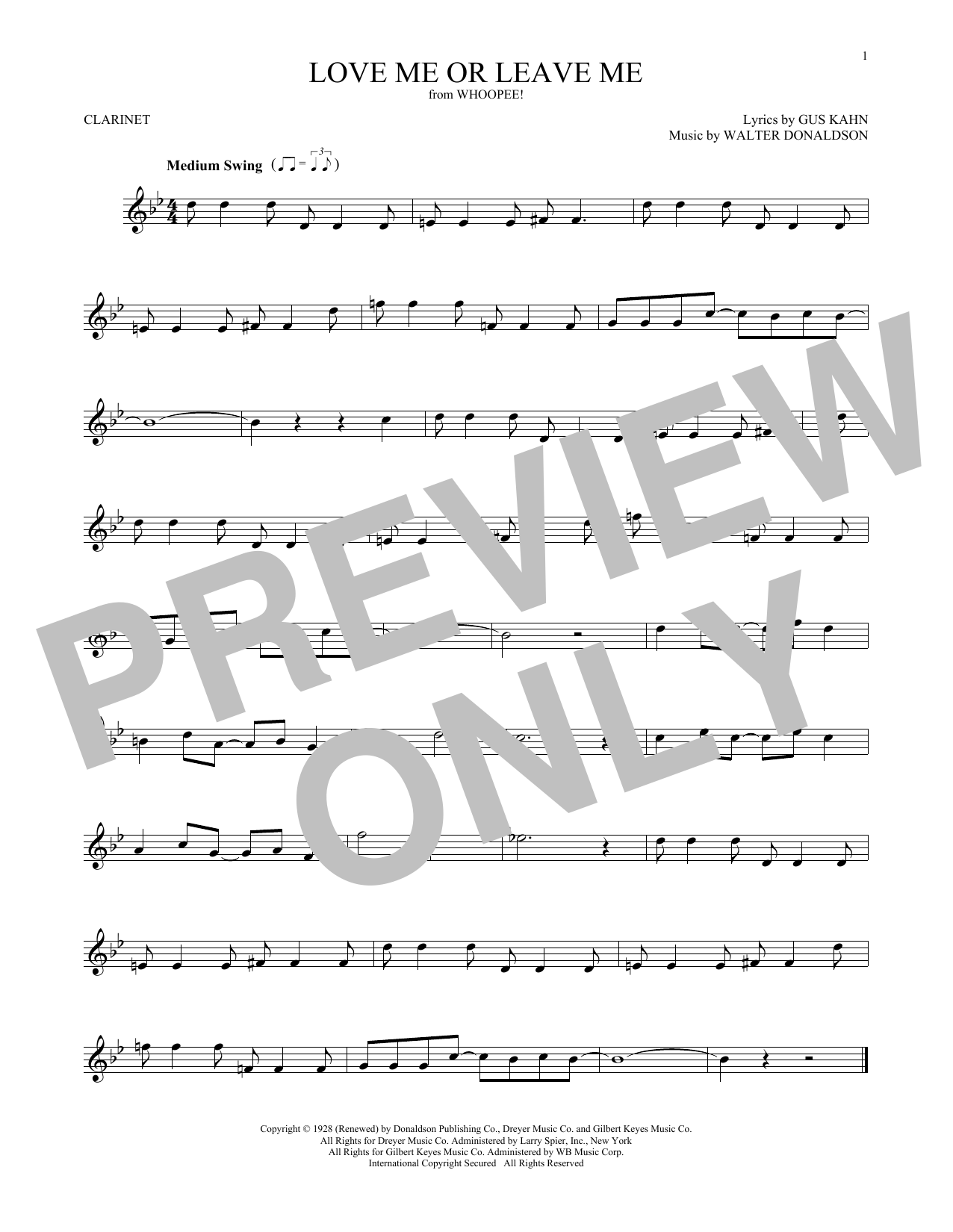 Walter Donaldson Love Me Or Leave Me sheet music notes and chords arranged for Cello Solo