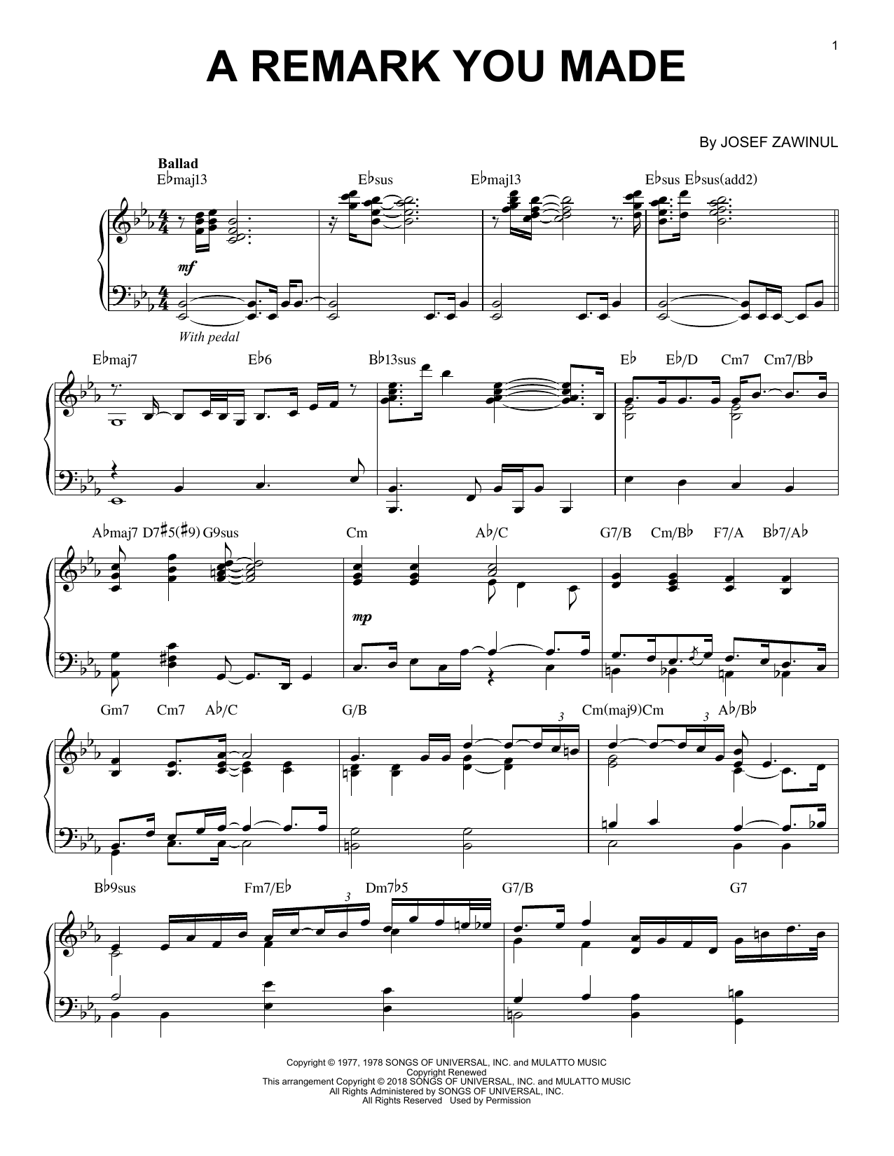Weather Report A Remark You Made sheet music notes and chords arranged for Bass Guitar Tab