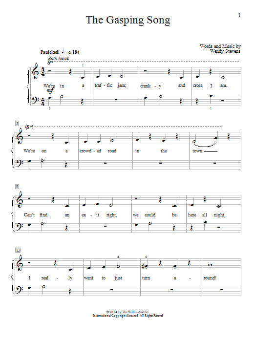 Wendy Stevens The Gasping Song sheet music notes and chords arranged for Educational Piano