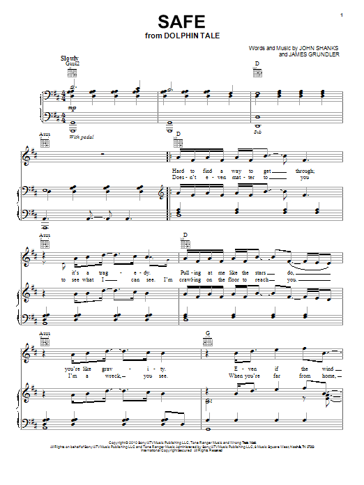 Westlife Safe sheet music notes and chords arranged for Piano, Vocal & Guitar Chords (Right-Hand Melody)