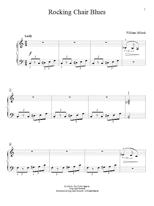 William Gillock Rocking Chair Blues sheet music notes and chords arranged for Educational Piano