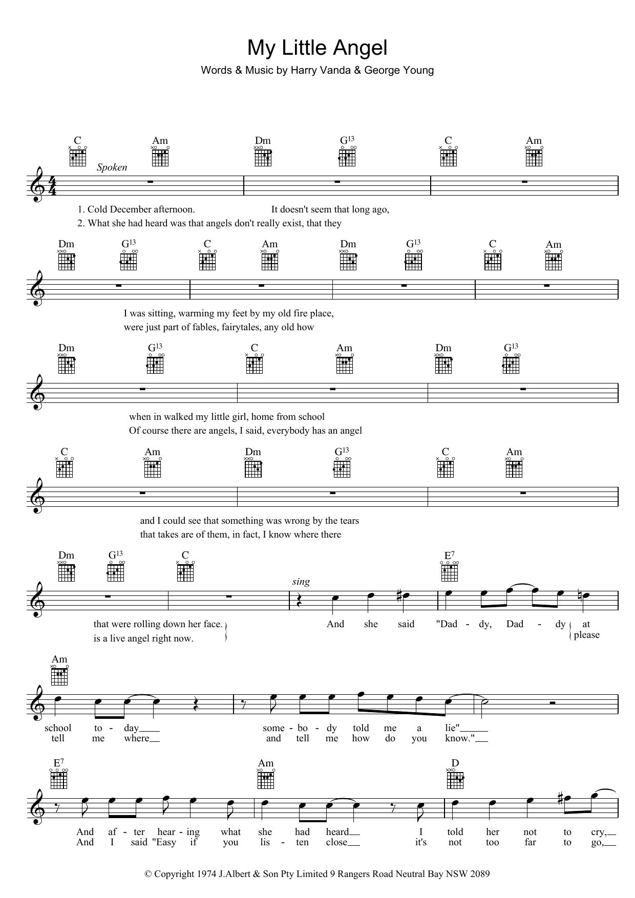 William Shakespeare My Little Angel sheet music notes and chords arranged for Lead Sheet / Fake Book