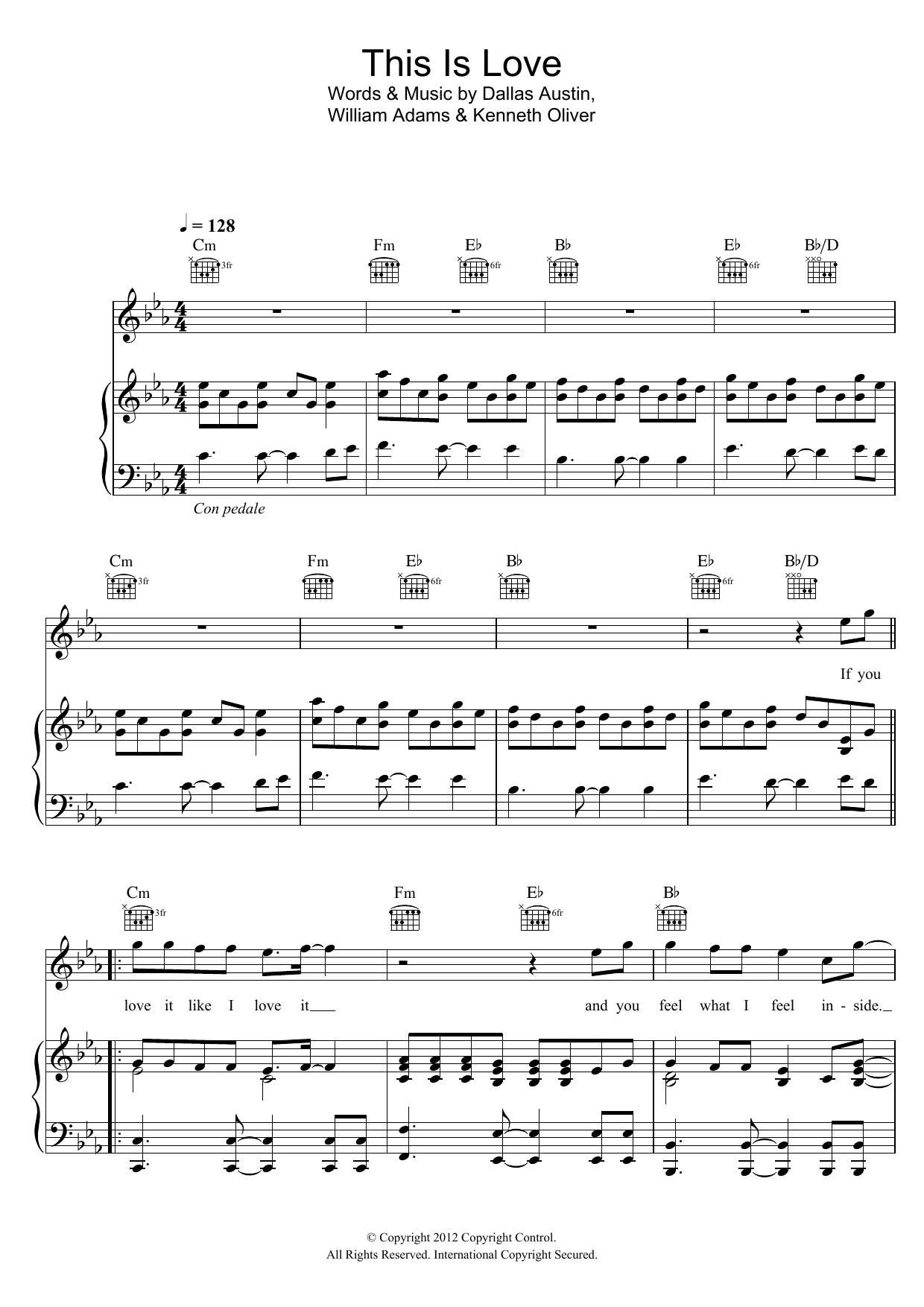 will.i.am This Is Love sheet music notes and chords arranged for Easy Piano