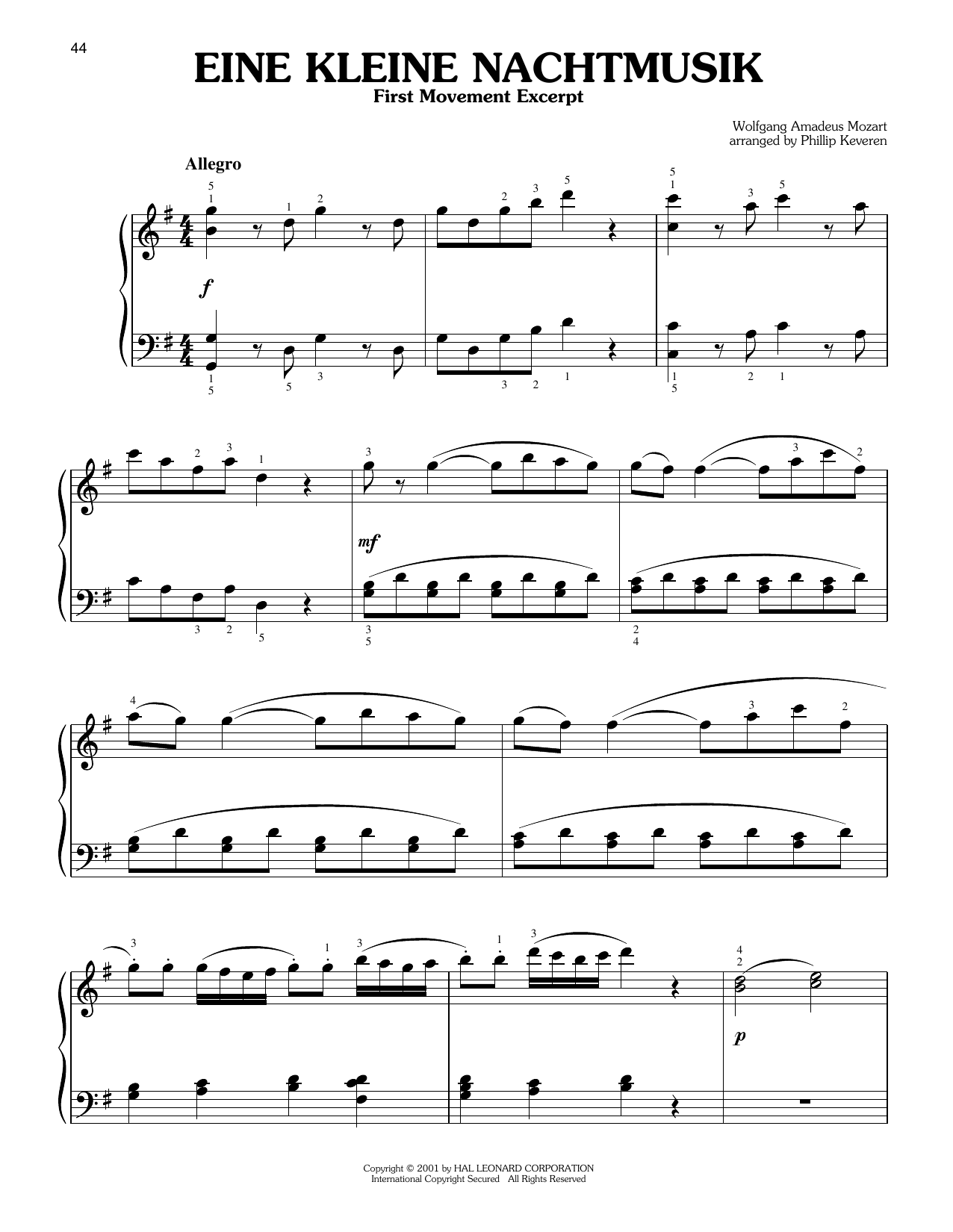 Wolfgang Amadeus Mozart Eine Kleine Nachtmusik (
