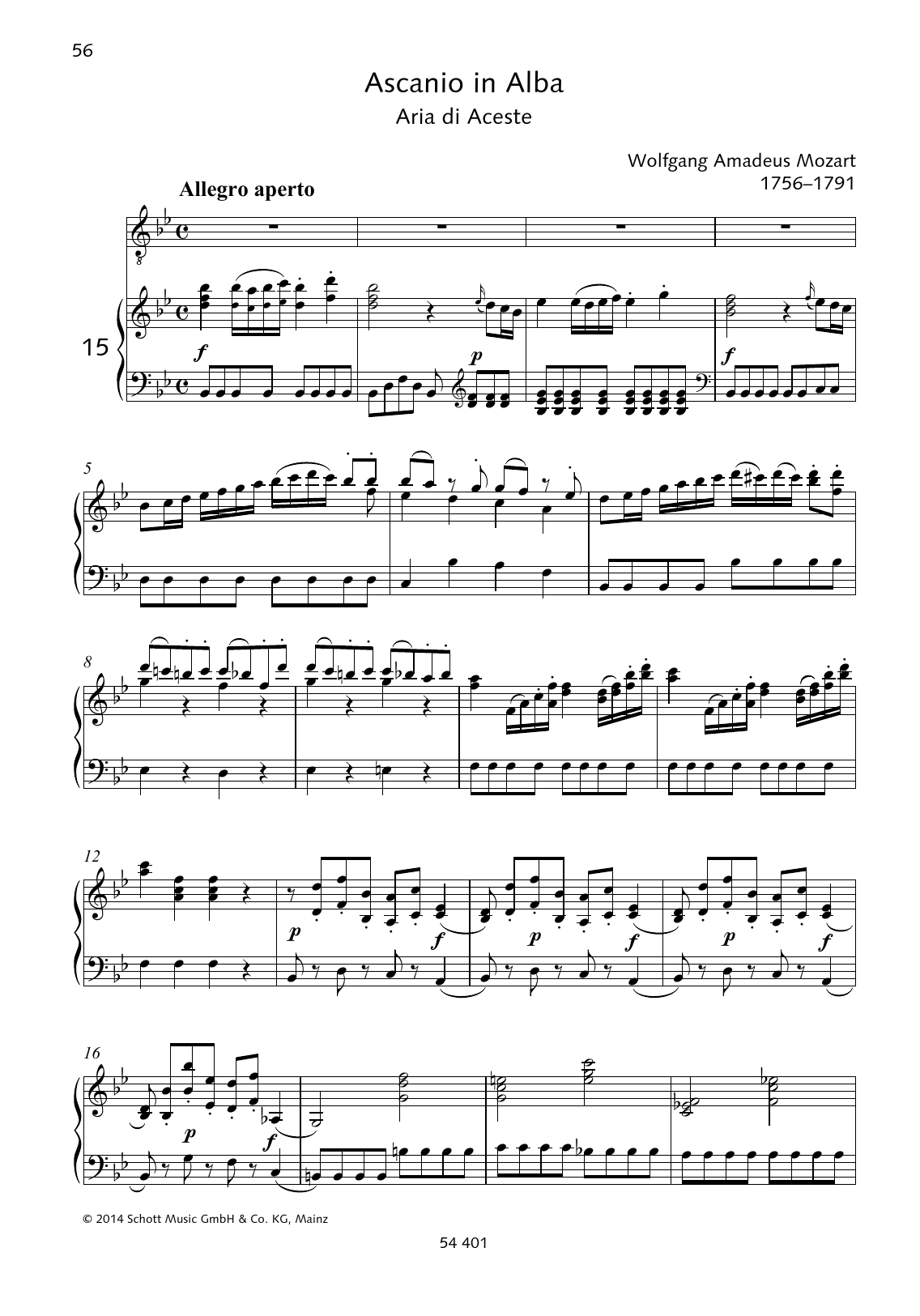 Wolfgang Amadeus Mozart Per la gioia in questo seno sheet music notes and chords arranged for Piano & Vocal
