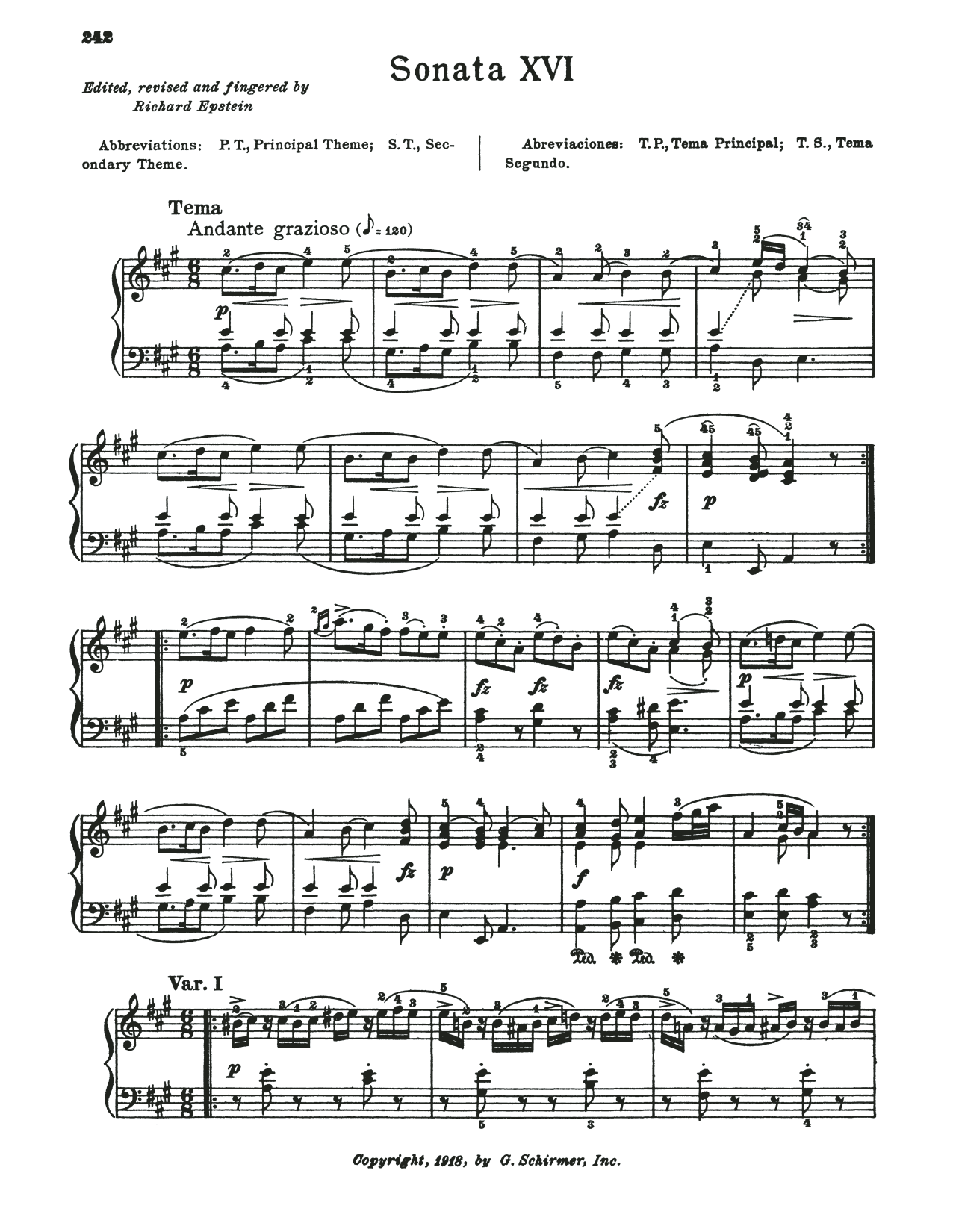 Wolfgang Amadeus Mozart Sonata In A Major, K. 331 sheet music notes and chords arranged for Piano Solo