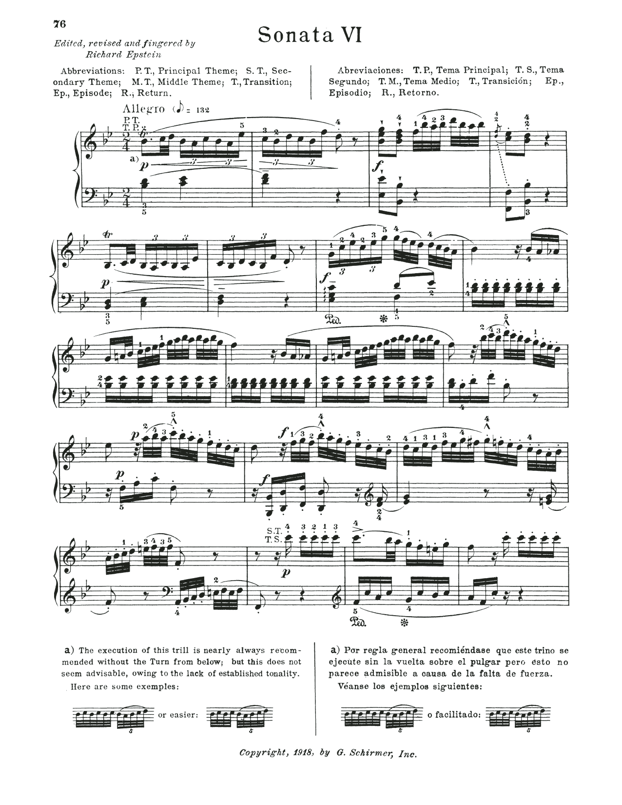 Wolfgang Amadeus Mozart Sonata In B-Flat Major, K. 281 sheet music notes and chords arranged for Piano Solo